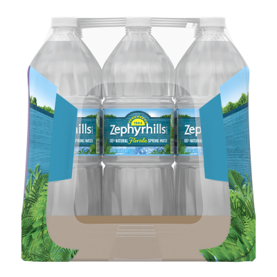 Zephyrhills  Spring water 1L 15pack bottle right view