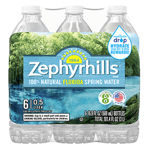 500 mL Bottled Water | Zephyrhills® Florida Spring Water