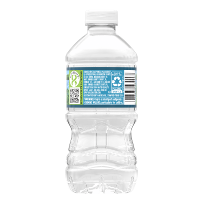 Zephyrhills Spring Water 12oz bottle back view