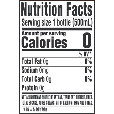 Zephyrhills Spring Water 12oz bottle nutrition facts