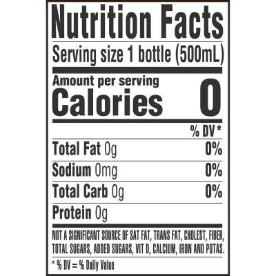 Zephyrhills  Spring water 1L 15pack bottle nutrition facts