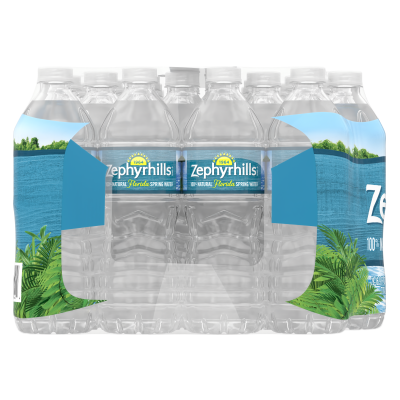 Zephyrhills Spring water product details 500mL 24 + 4 pack right view