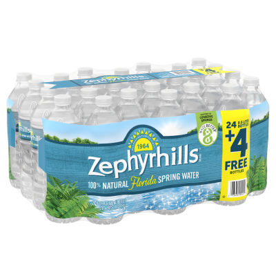 Zephyrhills Spring water product details 500mL 24 + 4 pack