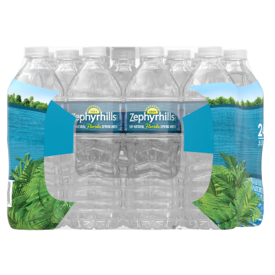 Zephyrhills Spring water product details 500mL 24 pack right view