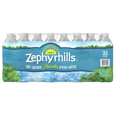 Zephyrhills Spring water product details 500mL 32 pack front view