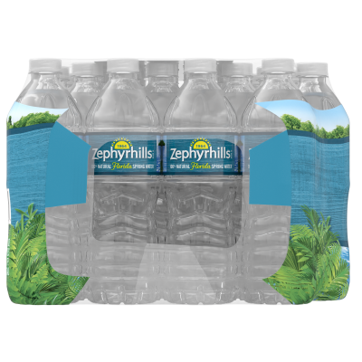 Zephyrhills Spring water product details 500mL 32 pack right view