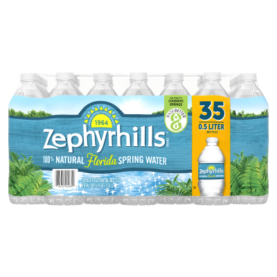 Zephyrhills Spring water product details 500mL 35 pack front view
