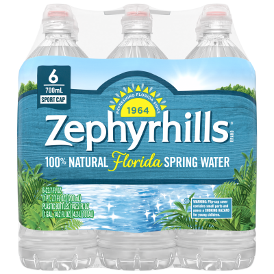 8 Ounce Bottled Spring Water  Zephyrhills® Brand 100% Mountain Spring Water