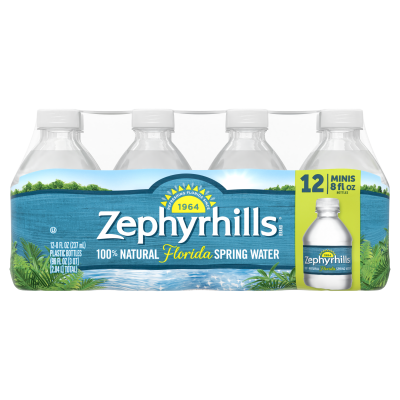 Zephyrhills 100% Natural Spring Water - 12 pack, 8 fl oz bottles