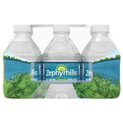 Zephyrhills Spring Water 8oz 12 pack right view