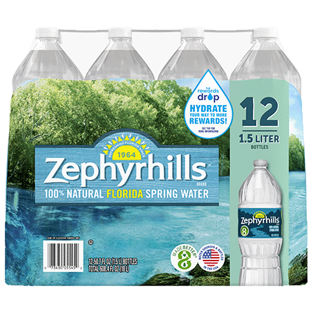Zephyrhills  Spring water 1.5L 12pack bottle