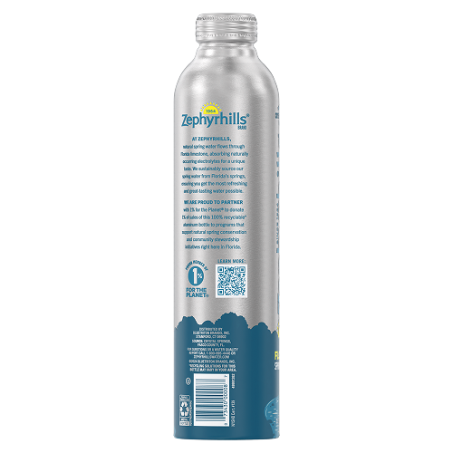 Zephyrhills Florida Spring Water 25 fl oz Aluminum Bottle