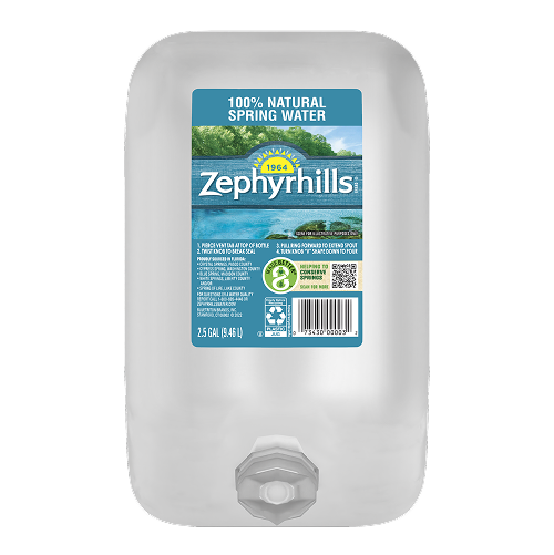 Zephyrhills Florida Spring Water 2.5 GAL Bottle