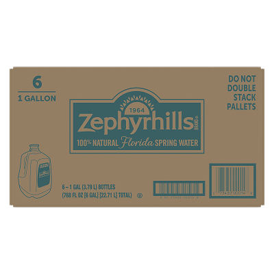 Zephyrhills - 1 gal 6 pack - center flat 
