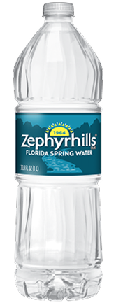 Zephyrhills spring water 1 liter bottle.